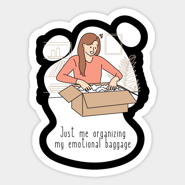 Emotional baggage Sticker by Amy x Morgan Illustrations